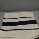 Woaboy Set of 2 Decorative Pillow Covers Boho Farmhouse Couch Throw Pillows Modern Cotton Cushion Covers Macrame Woven Spring Home Decor for Bed Sofa Chair 18x18 Inch Navy Blue