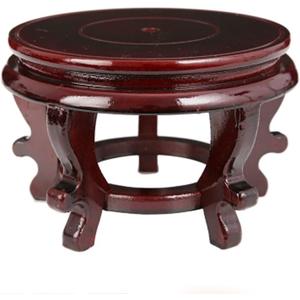 Chinese Display Stands Hand-Crafted Rosewood Oriental Vase Stand accessories Decor / Fish Bowl Stand (5.5 inches in diameter; 3.9 inches high)