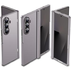 Slim Thin for Samsung Galaxy Z Fold 7 Case, Built-in Outer Screen Protector, Hinge Protection, Fold7 Full Body Hard Shockproof Phone Cover, Titanium Gray