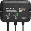 NOCO Genius GENPRO10X2, 2-Bank, 20A (10A/Bank) Smart Marine Battery Charger, 12V Waterproof Onboard Boat Charger, Battery Maintainer and Desulfator for AGM, Lithium (LiFePO4) and Deep-Cycle Batteries