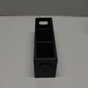 DRASTAR TV Remote Holder, Wall Remote Control Holder, 3 Slots Remote Caddy Wall Mount, Wooden TV Remote Wall Holder, Wall Pen Holder, Black