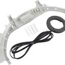 WE49X20697 Dryer Bearing Kit Compatible with GE Dryer Contains Top Bearing WE3M26 Drum Felt WE9M30 (WE09X20441) Drive Belt WE12M29 Bearing Slides WE1M1067 (WE1M481) Glide Slides WE1M504 (WE1M333)