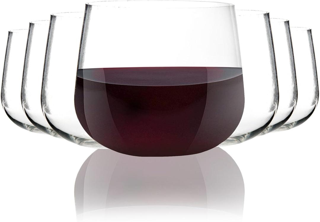 Youngever 12 Pack Plastic Red Wine Glasses, 10 Ounce Shatterproof Wine Glasses