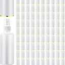 80 Pack 2 oz Plastic Spray Bottles Fine Mist Travel Spray Bottles with Pump Cap Double Cap Refillable and Reusable Empty Plastic Containers for Travel Cosmetic Essential Oils Perfume (White)