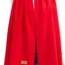 Winter Thick Wool Pashmina Scarf Shawl-Women's Soft Warm Pashmina Wraps for Evening Dresses Wedding Travel Shawl (Red)