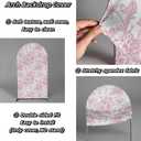 Arch Backdrop Cover Pink Floral Bows Birthday Party 2-Sided Arch Stand Spandex Fabric Covers Girls Baby Shower Fiesta Parties Decorations (2.6x6ft Cover, G4029)