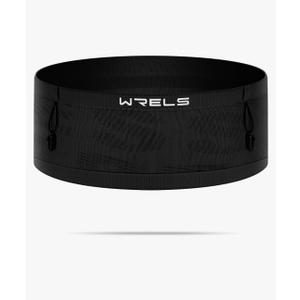 Slim Running Belt with Bib Number Clip,Elastic Phone Holder Fanny Pack for Women Men,Large Capacity Fitness Waist Pack Holds Water Bottle, Keys, Cards, Black