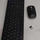 cimetech Wireless Keyboard Mouse Combo, Compact Full Size Wireless Keyboard and Mouse Set Less Noise Keys 2.4G Ultra-Thin Sleek Design for Windows, Computer, PC, Notebook, Laptop - Matte Black