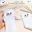 4 Pairs Funny Socks, Magnetic Holding Hands Socks, These Suit Both Men and Women (0, Black 2 Pairs&white 2 Pairs)