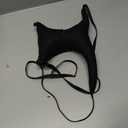 Breast Pillow  Soft 100% Cotton, Breast Pillow for Side Sleepers, Anti-Wrinkle Chest Support, Adjustable Strap, Breathable Fabric (Black)