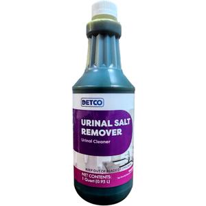 Urinal Salt Remover Concentrate - Safe on Pipes and Plumbing, Odor Control, Cleans Rust, Scale, and Uratic Salt Build-Up, 1 Quart (32 Fl Oz (Pack of 1))