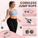 HTQ Adjustable Dumbbells, 5 in 1 Dumbbells Set Used as Barbell, Kettlebells, Jump Rope, Wrist Weights, Resistance Band, Fitness Exercises for Home Gym Suitable for Women, Pink/Green Set Weight 6LB