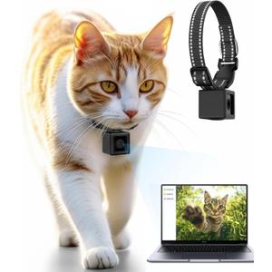 Cat Camera Collar 1080P HD Video Recording Pet POV Cam, NO WiFi NO APP, Mini Action Cameras for Cats/Dogs Tracking(No Micro-SD Card Included)