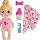 Baby Alive Shampoo Snuggle Harper Hugs Blonde Hair 11 Inch Water Baby Doll Playset, Toys for 3 Year Old Girls & Boys & Up