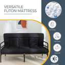 MAXYOYO 6" Extra Thick Japanese Floor Mattress Futon Mattress, Foldable Tatami Pad for Adults, Roll Up Floor Mat for Living Room Guest Room RV, Black, Twin