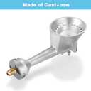 High Pressure Cast-Iron Propane Burner Head, Propane Cooking Burner with 20 PSI Adjustable High Pressure Propane Regulator with Hose and Brass Fitting, Quemadores De Gas propano for Outdoor Cooking