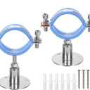 uxcell 2pcs Pipe Support, Stainless Steel Wall Mount Ceiling Mount Pipe Support Bracket, Adjustable Height 30-50mm for OD Pipe 54-57mm