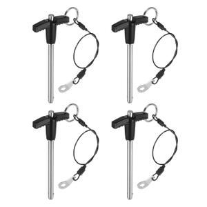 uxcell 4Pcs T Handle Lock Pins, 6mm x 60mm Usage Length Stainless Steel Push-Button Quick Release Pin