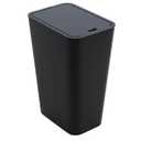 12L Black Covered Bathroom Trash Can,Office Trash Cans for Near Desk,Slim Bedroom Cute Small Trash Can,3.17Gallon Plastic Pet/Dog Proof Bathroom Garbage Can,Thin Waste Basket for Room,Kitchen Trashcan