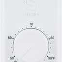 Stelpro Single Pole Line Voltage Thermostat, Mechanical 240 Volts, Compatible with Most Heating Products, Electric Baseboards, Wall Fan Heaters or Commercial Fan-Forced Heaters, White