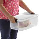 Sterilite 6-Pack Ultra Latching Box, Storage Bins with Lids, Clear Plastic, 18 Qt Large Heavy-Duty Organizing Bin Containers for Home, Closet, Kitchen, Pantry, Bathroom, and Office