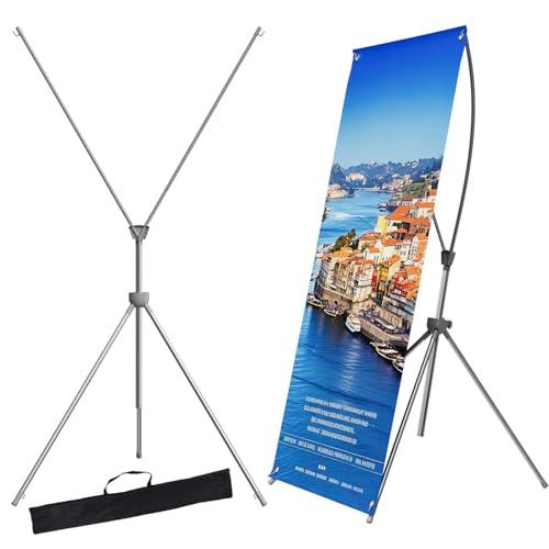 BTDVR 4 Pack X Banner Stand, Adjustable Retractable banner stand with Portable Carry Bag, Fits Banners 23"x63" to 32"x78", Sturdy & Lightweight for Trade Shows, Stores, Restaurant & Party