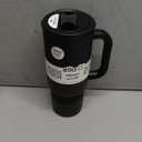 Ello Port 30oz Tumbler with Carry Loop & Integrated Handle | Vacuum Insulated Stainless Steel Reusable Water Bottle Travel Mug | Leak Proof Lid | Flexible Straw | BPA-Free | Dishwasher Safe | Black