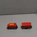 Battery Powered Locomotive Train Toy for Wooden Track, Motorized Fire Truck Car with Light&Sound Fit for Brio Train Railway Gift for Toddlers Boys Girls