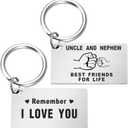 5 x TGCNQ Christmas & Birthday Gift for Uncle - Best Uncle Keychain - Xmas Gift Keyring