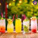 Glotoch Express 1000 PCS Individually Wrapped Red Plastic Straws, 7.75'' Long, 0.24'' Diameter Disposable Drinking Straws for Every Occasion, Party, Made in USA