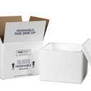 Aviditi 214C Insulated Shipping Containers, 9 1/2"L x 9 1/2"W x 7"D