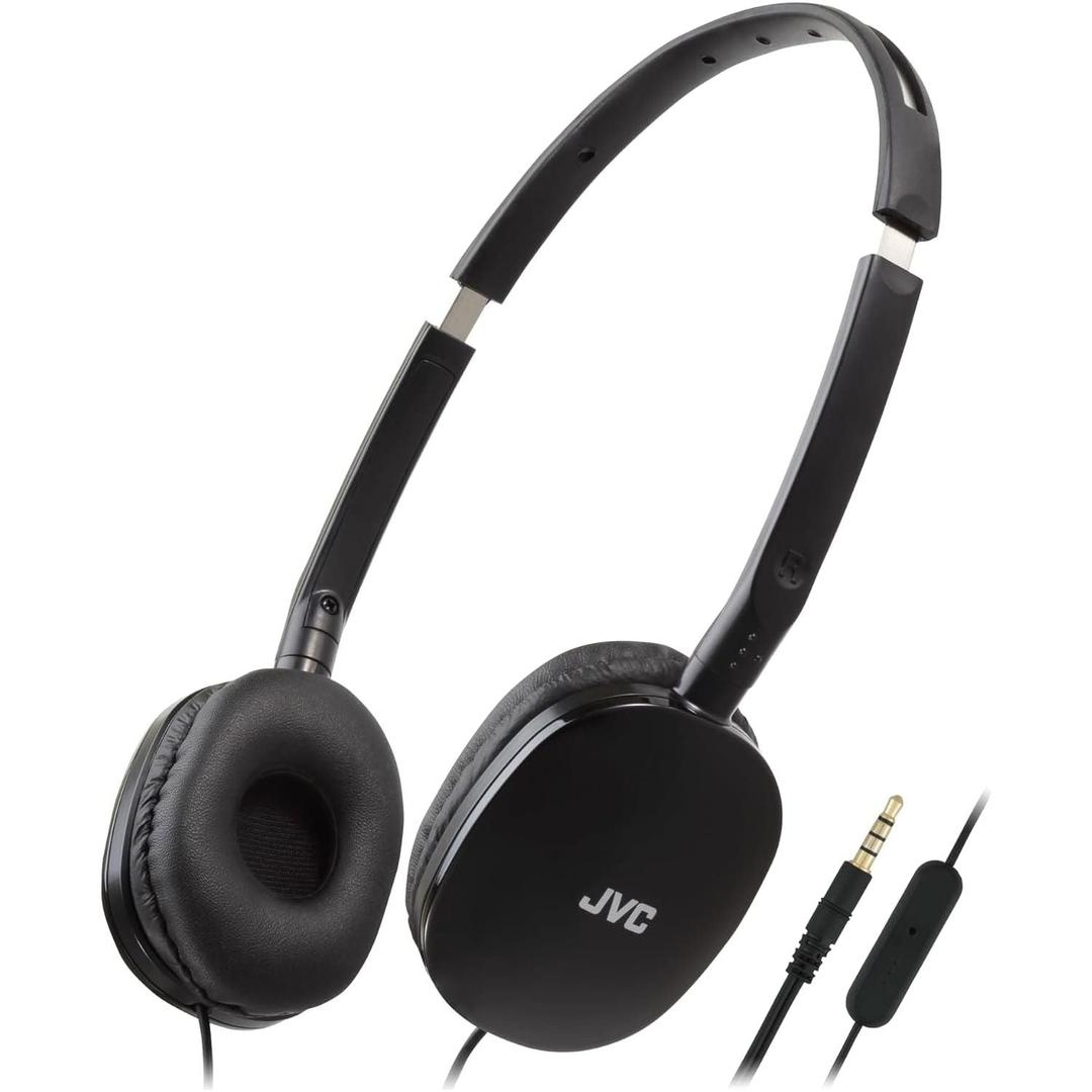 JVC HA-S160M-B Flats Foldable Headphones With Microphone - Black