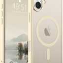 SUPFINE Magnetic for iPhone 16 Case (Compatible with MagSafe)(Military Grade Drop Protection) Translucent Matte Shockproof with Anti-Fingerprint Phone Cover,Antique White