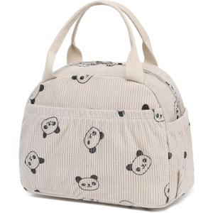 2 x Cute Insulated Lunch Bag Women Lunch Bags for Work Travel Picnic Kawaii Medium Waterproof Simple Large Lunch Bag Lunchbox With Pockets for Men Women