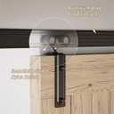 6FT/72'' Ceiling Mount Box Rail Barn Door Hardware Kit,Heavy Duty Aluminium Alloy Sliding Barn Door Track for Indoor/Outdoor,Max 330LBS Load for 1"-1.81" Thick Single Door (No Door)
