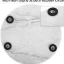 TOPZEA 10 Inch Marble Tray with Gold Handles, Round Vanity Organizer for Perfume, Jewelry, Trinket, Spa Supplies, Bathroom Countertop, Dresser Nightstand Display Tray Decor