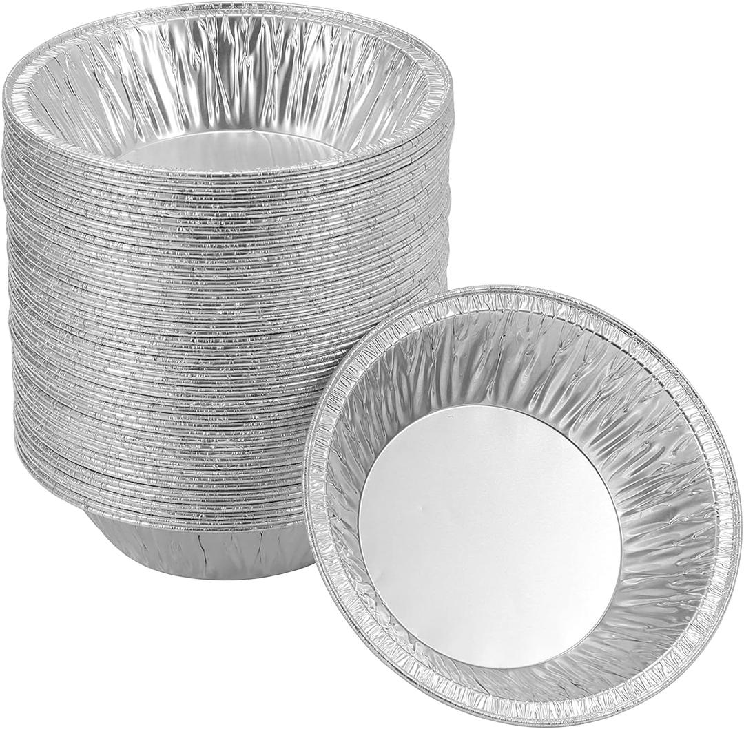 (50 Pack Pie Pans 5 inch,Mini Pie Tins HEAVY-DUTY Disposable Aluminum Foil Tart,pie Pans for Baking Personal Mini Pies, Easily Stack & Store, Freeze & Reheat