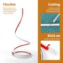 Wowstar 10 Ft Peel & Stick Trim, Flexible & Self-Adhesive Molding for Walls, Edges, Borders, Window Frames, Backsplash Tiles - White