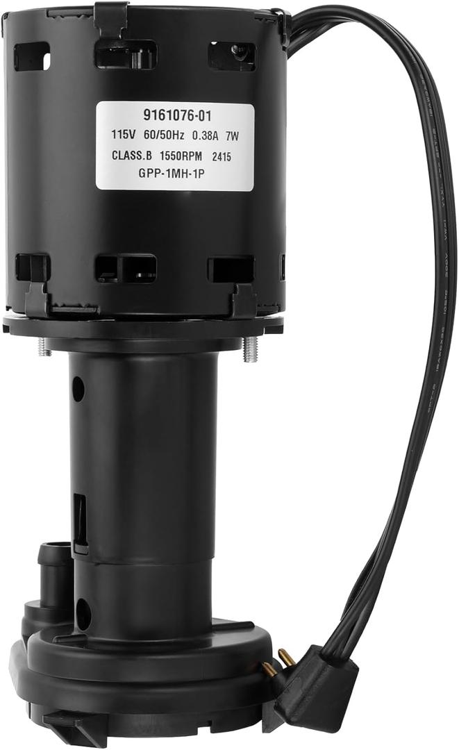 9161076-01 Water Pump Compatible with ice-o-matic Ice Machine Models Replace hartell GPP-1MH-1P HRIM-21-115 803338 115V 1550RPM 60/50Hz 0.38A 7W