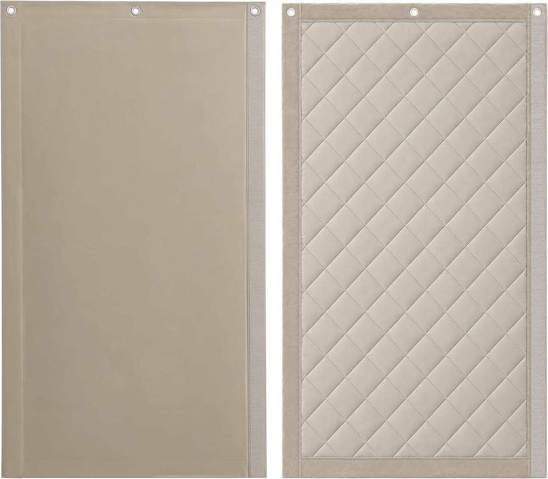 JaneTech Soundproof Curtains for Bedroom, Studio & Home Office, Sound Dampening Acoustic Curtain with Soft Velvet Backing, Noise Reducing Room Divider Panel,70.9 x 39.4 Inch, Oatmeal Sand