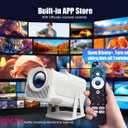 Magcubic Mini Projector with Wifi and Bluetooth, Built-in Apps, Portable Smart 1080P Projector with 4K Support, Auto Keystone, Voice Control, HY320 NTV