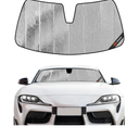 Windshield Sun Shade for Toyota GR Supra 2020-2025 with Rearview Mirror Camera, Custom Front Window Sunshade - AstraGuard