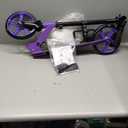 Kick Scooter for Ages 6+, Kids, Teens & Adults. Foldable Lightweight Scooter with 8 Inch Big Wheels, Cup Holder, Carry Strap, Max Load 240 LBS, 3 Adjustable Levels, Gift for Childs, Purple