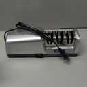 Electric Knife Sharpener for Kitchen Knives - Goodjob Automatic Professional Knife Sharpening System with Diamond Abrasives and Precision Angle Guides, 3 Stage Ceramic Knife Sharpeners Tool (Silver)