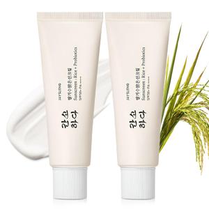 Relief Sun Organic Sunscreen SPF50+,Rice and Probiotics PA++++Korean Cream Care | Korean Skin for All Skin Types | UV Defens Nourishing Skin Protection (2PCS)