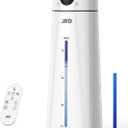 JRD Humidifier Large Room 8L/ 2.1Gal, Ultrasonic Cool Mist for Bedroom, Quiet Humidifier with Remote Control, 10 Mist Modes, 24H Timer, AI Mode for Baby Home Office Adults Plants (White)