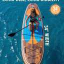 11' x 34" Inflatable Paddle Board for Adults Youth | Extra Wide SUP with Non-Slip Deck, Removable Seat | Stable for 2-3 People, Family Water Sports, Includes Premium Accessories