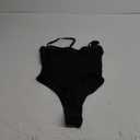 Lilosy Sexy Wireless Strappy Mesh Corset Lingerie Bodysuit Top (Small, Black)