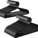 100 Pack Clothes Hangers, Non Slip Plastic Coat Hangers, Space Saving Hangers, Heavy Duty, Hanging Dry Wet Clothes, 16.4" x 8.3", Black, UAPY05100B