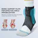 Hocafer Right Ankle Brace for Women & Men - Ankle Support Sprained Ankle Brace for Achilles,Tendon,Sprain,Injury Recovery,Ankle Support Brace for Running, Basketball, Football (Black,L,Right)